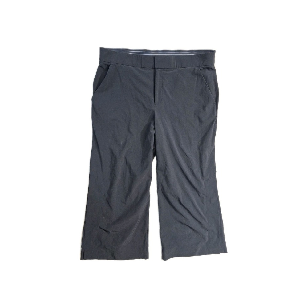 Athleta Women's Cropped Pants Black  14 Stretch Waist
